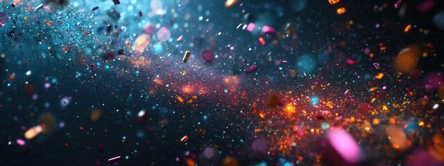 Aufkleber - Abstract space shuttle of particles in 3D cartoon rendering 3D illustration