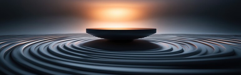 Poster - Abstract futuristic pedestal design suitable for banners flyers or web use 3D render