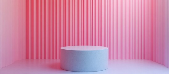 Aufkleber - Abstract minimalistic background with a pedestal 3D illustration and rendering