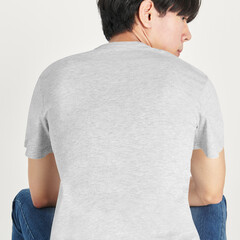 Canvas Print - Png men's tee mockup with jeans