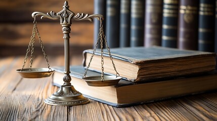 Aufkleber - Law justice and legal concept case reports on the desk modern legal books Judge Cavell Judicial Balance and Legal Consultation : Generative AI