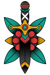 Poster - Traditional sword sticker transparent png