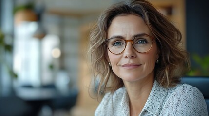 Poster - Mature businesswoman and computer portrait at desk draw tablet or internet technology in office for work Professional female person online for design job happy employee in workplace or : Generative AI