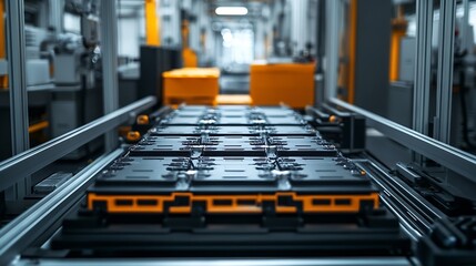Poster - High Performance and Capacity Battery Manufacturing Process Lithiumion Cells for Highvoltage Electric Vehicle Batteries on Conveyor Battery Cells for Automotive Industry on Production  : Generative AI