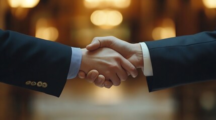 Aufkleber - Shaking hands Business lawyer team Working together judge counselor having team meeting with client discussing legal legislation at law firm Law and Legal services concept : Generative AI