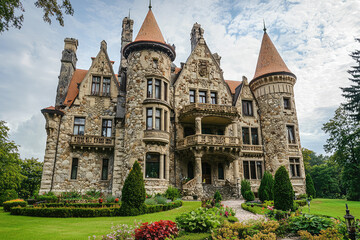 A Majestic Stone Castle Amidst Lush Gardens, A Fairy Tale Come True