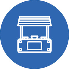 Sticker - Market Stall line circle icon