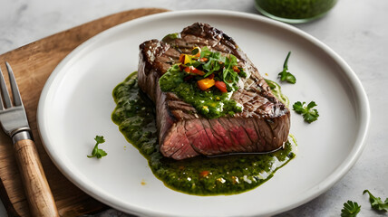 Poster - ock_Photography_Chimichurri_Steak_A_juicy_steak