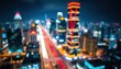 © Nopadol - Shanghai Nights: A vibrant blur of neon lights paints the bustling cityscape of Shanghai, China, capturing the electric energy of this modern metropolis.