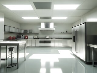 Poster - Stainless Steel Kitchen Interior Design