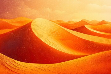 Poster - Golden Sand Dunes Under a Starry Sky