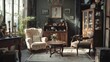 © Lakkhana - Classic vintage interior with antique furniture and nostalgic decor