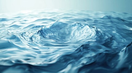 Wall Mural - Abstract Water Surface: Ripples and Waves of Blue