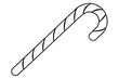 © MRSNURGAHAN - Candy cane line art vector illustration