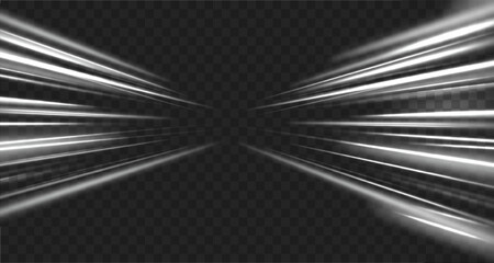 Wall Mural - speed ​​lines and roads are white. high speed concept illustration. motion light effect for banners.