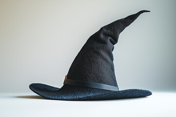 Accessories for Halloween, witch hat on a white background