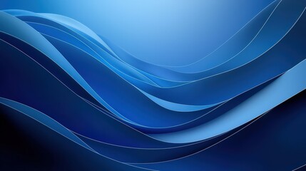 Leinwandbilder - Curved blue waves ripple gently, creating a soothing and peaceful atmosphere, evoking feelings of calm and serenity under bright daylight
