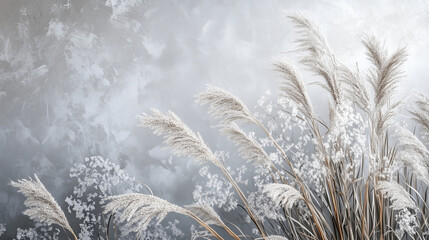 Wall Mural - Miscanthus sinensis wallpaper background in autumn