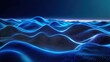 © SuperStockGallery - Abstract Blue Digital Landscape Background with Wavy Lines and Glowing Lights.