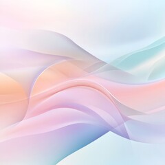 Sticker - Abstract background with pastel colored wavy lines.