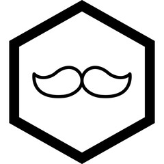 Canvas Print - Moustaches Vector Icon Design