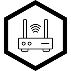 Poster - Router Vector Icon Design