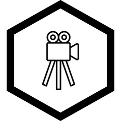 Sticker - Video Camera Vector Icon Design