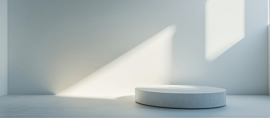 Aufkleber - Abstract minimalistic background with a pedestal 3D illustration and rendering