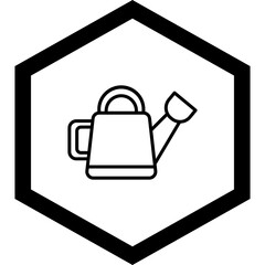 Sticker - Watering Pot Vector Icon Design