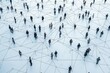 © dendyh7 - Simple people shapes connected by lines created with Generative AI