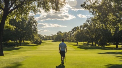 Wall Mural - Golfer on the Green