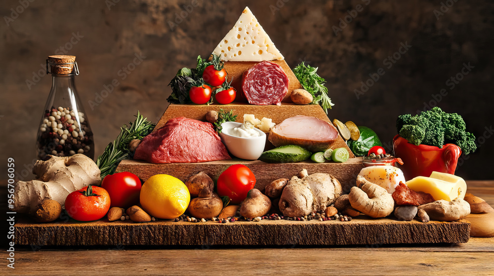 Healthy nutrition concept. Balanced healthy diet food chart: A food ...