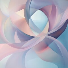 Wall Mural - Abstract swirling pattern with pastel pink, purple, and blue colors.