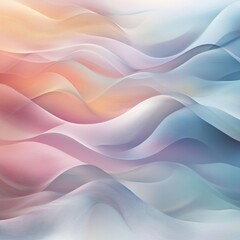 Wall Mural - Abstract wavy background with soft pastel colors of pink, blue, and orange.