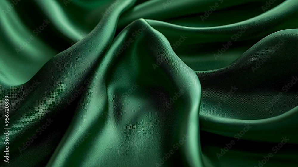 Emerald Green Luxurious Fabric Texture for Premium Product Displays and ...