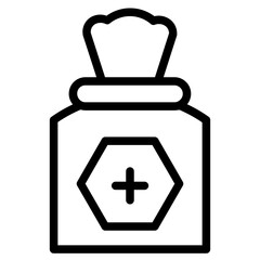 Canvas Print - Bottle Plant Medical Line Icon