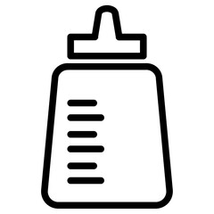 Sticker - Baby Bottle Milk Line Icon