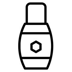 Wall Mural - Beauty Bottle Lotion Line Icon