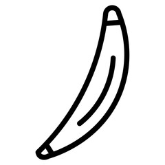 Sticker - Banana Diet Eat Line Icon