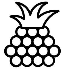 Sticker - Blueberry Diet Food Line Icon