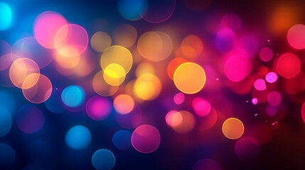 Wall Mural - Abstract Blurred Background with Multicolored Bokeh Lights