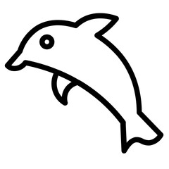 Wall Mural - Ocean Sea Fish Line Icon