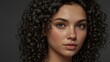 © AHAT - portrait of a woman with curly hair generative Ai