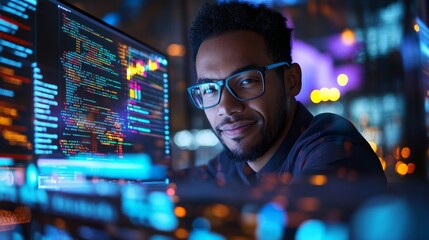 in real-life, professional black it programmers are working on desktop machines. they are developing