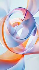 Wall Mural - right and colorful circular design of orange, blue and purple, 