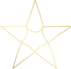 Wall Mural - Gold star icon. Hand drawn style