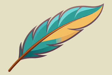 Wall Mural - Fantasy feather color icon