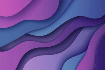 Wall Mural - Abstract Pattern of Wavy Purple and Blue Shapes