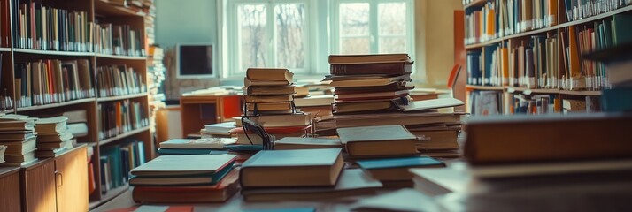 Poster - Students face cluttered classrooms with outdated resources and few supplies, showing the need for improved learning conditions. Generative AI