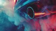© Bijac - swirling exhaust gas fumes from vehicle tailpipe abstract toxic pollution concept ai generated art